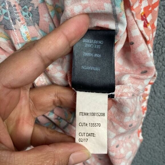 Torrid Size 2 Mini Dress With Smocking Bell Sleeves Tags Geometric,Casual.Beach - Picture 10 of 14